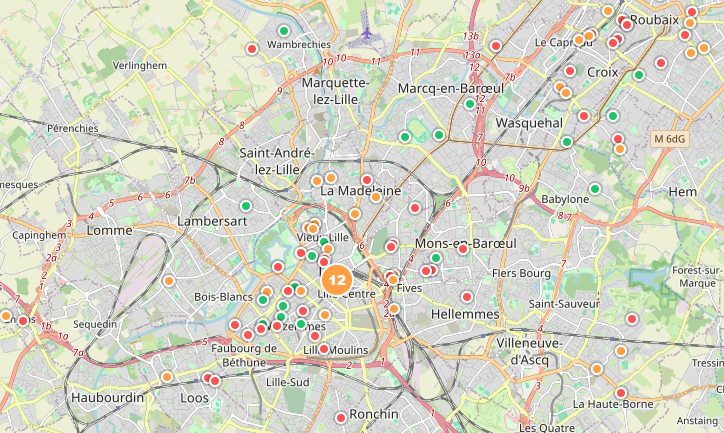 Carte de marché RentMetric pour investisseurs